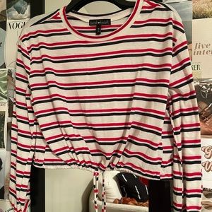 Women’s Cropped Tie Waist Top